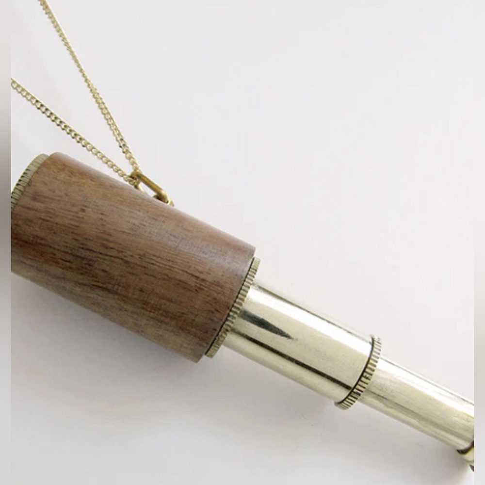 Wood Telescope Necklace - Picture 2 of 3
